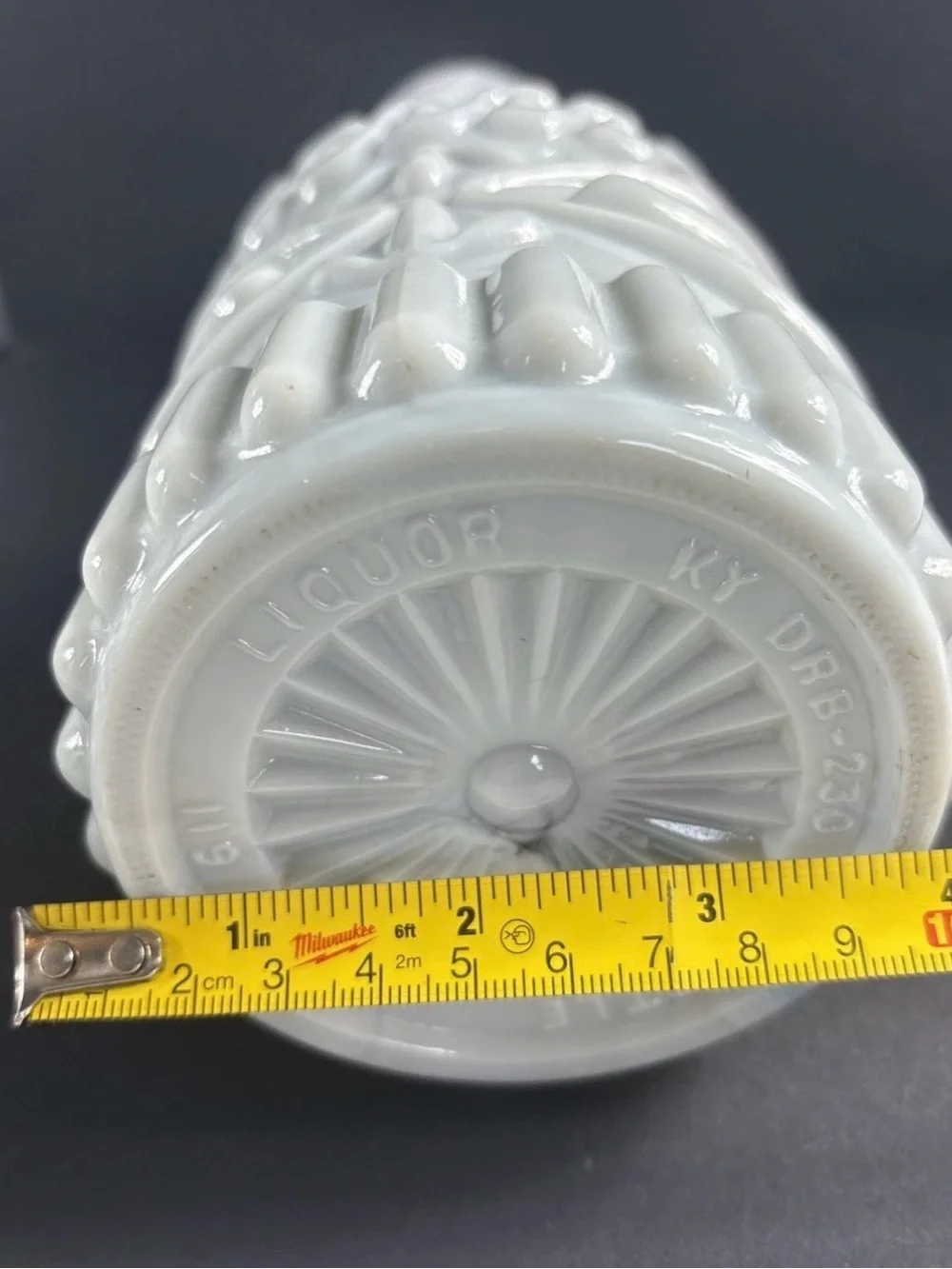 Jim Beam Blue Ornate Vintage Liquor Glass Bottle